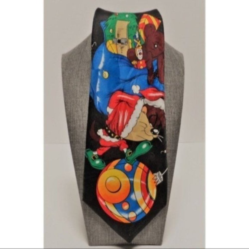 Looney Tunes Tasmanian Devil Santa Christmas Tie